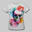Camiseta Baby Look Color Skull