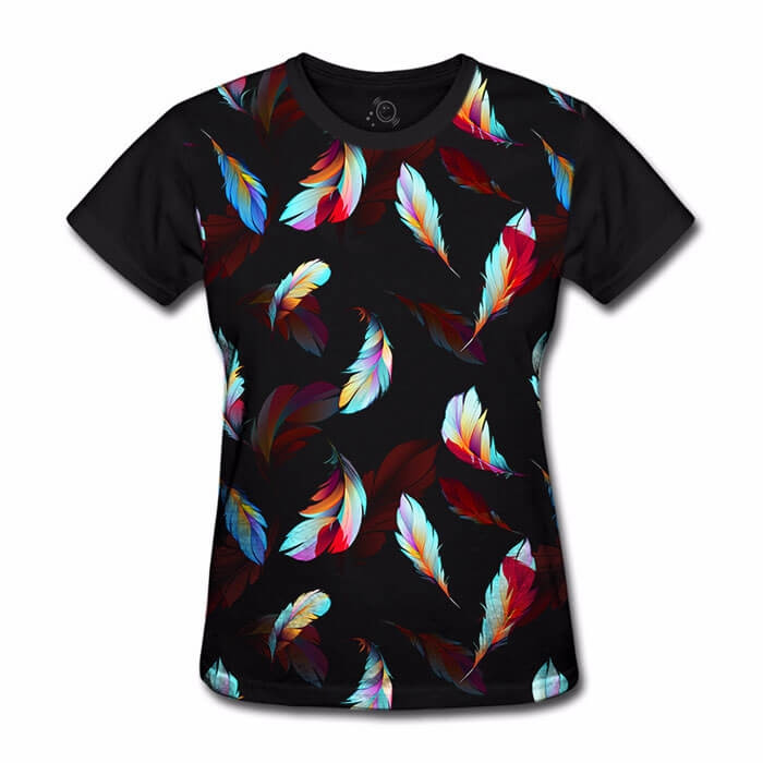 Camiseta Baby Look Colorful Fly
