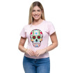 Camiseta Babylook Feminina Caveira Mexicana