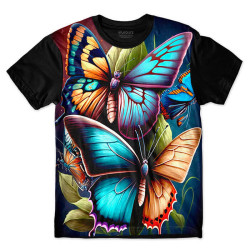 Camiseta Infantil Butterflies Colorful