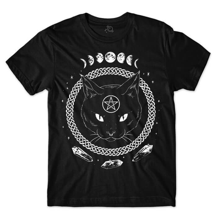 Camiseta Gato Preto Ritual
