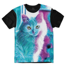 Camiseta Gato Colorido - Cat Color (Default)