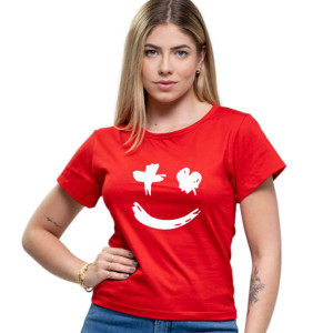 Camiseta Babylook Feminina Smile Heart (Feminina)