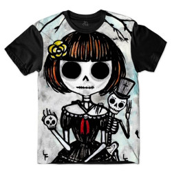 Camiseta Infantil Caveira Dia dos Mortos