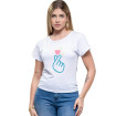 Camiseta Babylook Feminina love hand (Feminina)