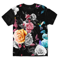 Camiseta Rosas Floral Dark