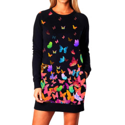 Vestido de Moletom Butterfly Colors - Borboletas