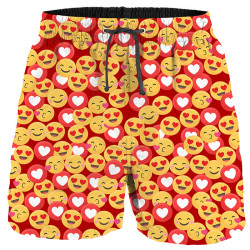 Shorts Bermuda Masculina Emojis Love