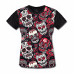 Camiseta Baby Look Caveira Mexicana - Red Skull