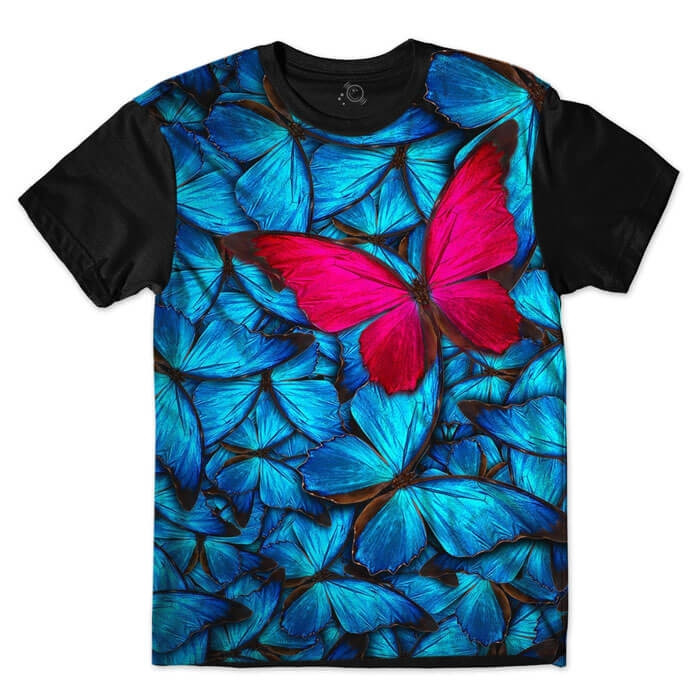 Camiseta Infantil Blue Butterfly