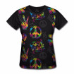 Camiseta Baby Look Love Peace Hippie