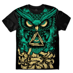 Camiseta Infantil Coruja Iluminati