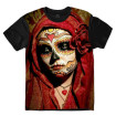 Camiseta Skull - Caveira Mexicana Mulher Red