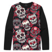 Camiseta Manga Longa Caveira Mexicana - Red Skull
