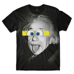 Camiseta Infantil Einstein Olhos Doidos