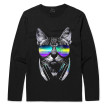 Camiseta Manga Longa Cat Music - Gato Fones de Ouvido 