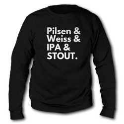 Blusa de Moletom Pilsen & Weiss & Ipa & Stout