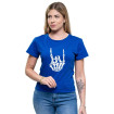 Camiseta Babylook Feminina Mão do Rock Esqueleto (Feminina)