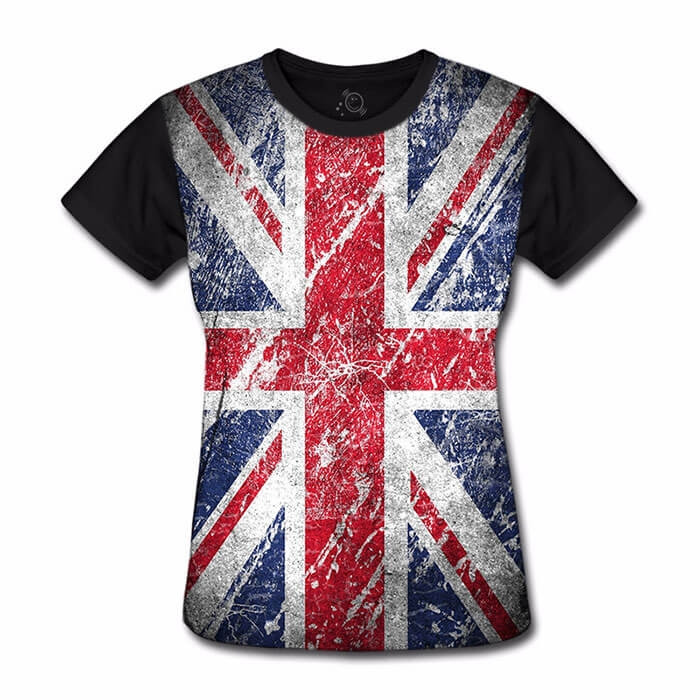 Camiseta Baby Look Bandeira Inglaterra - England