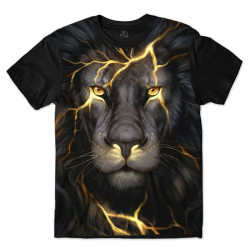 Camiseta Infantil Black Lion