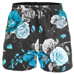 Shorts Bermuda Masculina Floral Blue