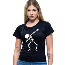 Camiseta Babylook Feminina Esqueleto Style