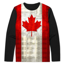 Camiseta Manga Longa Bandeira do Canadá