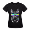 Camiseta Baby Look Cat Music - Gato Fones de Ouvido