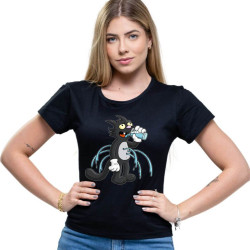 Camiseta Babylook Feminina Gato Coçadinha (Feminina)