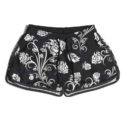 Shorts Bermuda Feminina Floral Black