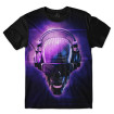 Camiseta Skull Music - Caveira Fones de Ouvido 