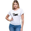 Camiseta Babylook Feminina Skeleton Dog