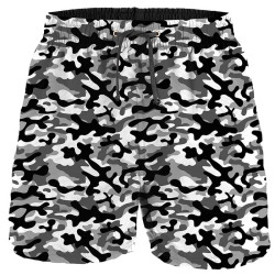 Shorts Bermuda Masculina Camuflado Cinza