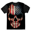Camiseta Caveira Americana Skull EUA