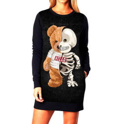 Vestido de Moletom Teddy Bear Skeletor