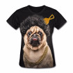 Camiseta Baby Look Pug Dog Black Power