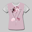 Camiseta Baby Look 3D Rosa