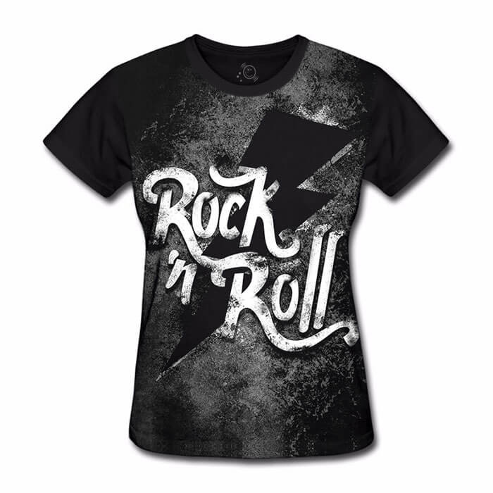 Camiseta Baby Look Rock'n Roll