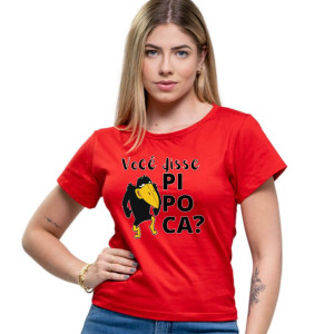 Camiseta Babylook Feminina Você Disse Pipoca