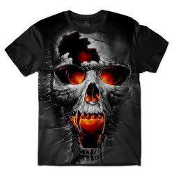 Camiseta Caveira Vampiro 3D