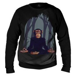 Blusa de Moletom Chimpanzé Meditando