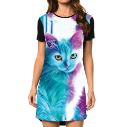 Vestido Gato Colorido - Cat Color