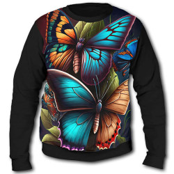 Blusa de Moletom Butterflies Colorful