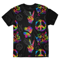 Camiseta Love Peace Hippie