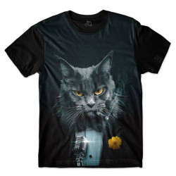 Camiseta Infantil Gato Cantor