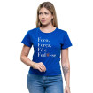 Camiseta Babylook Feminina Foco, Força, Fé