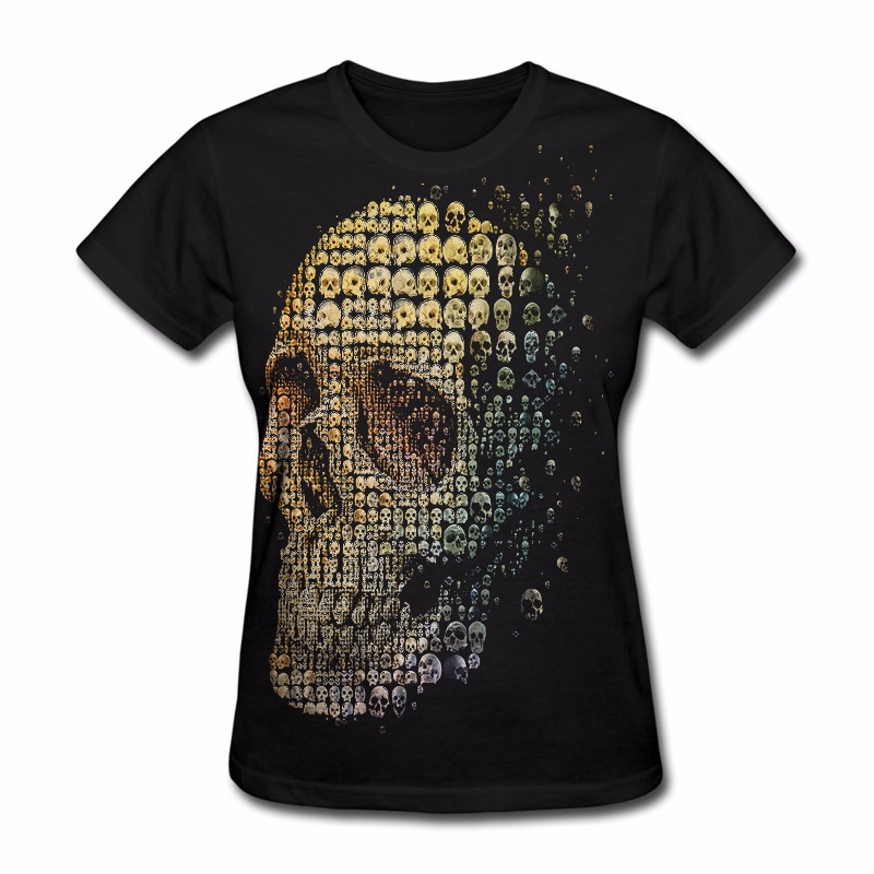 Camiseta Baby Look Skull In Skull 